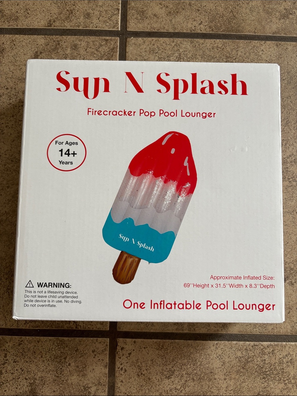 Sun N Splash Firecracker Pop Pool Lounger